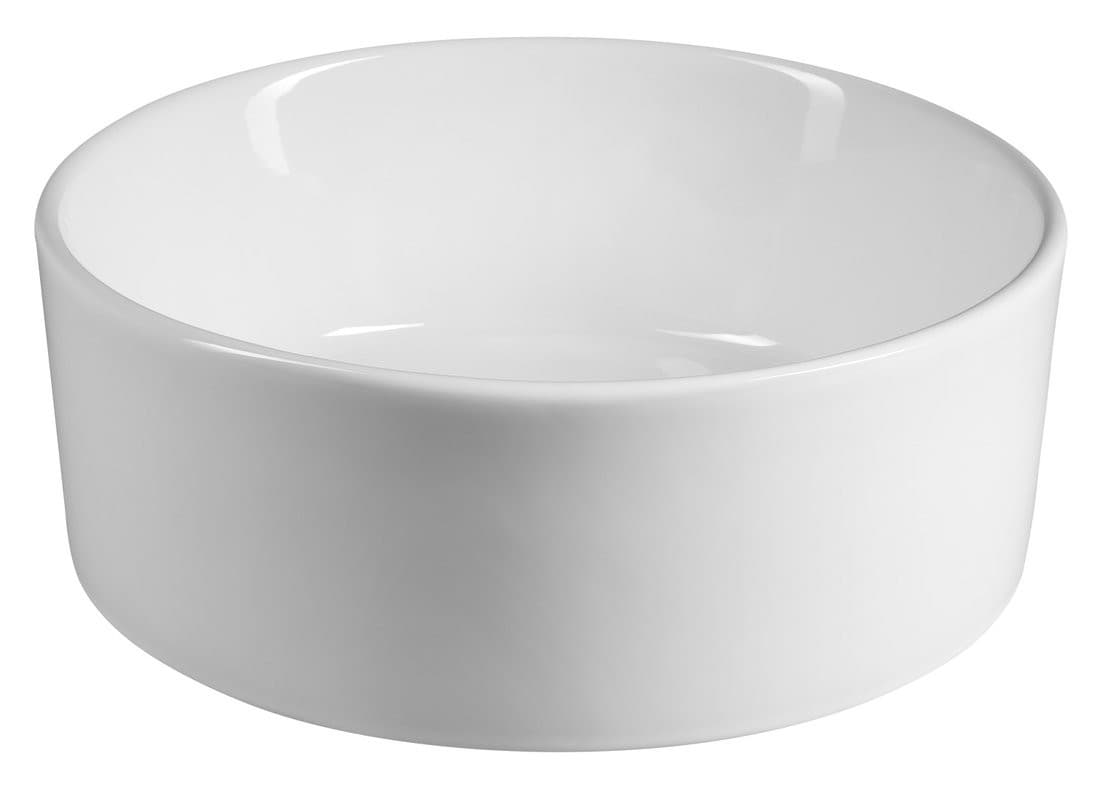 Umywalka ceramiczna nablatowa, średnica 40cm, biały