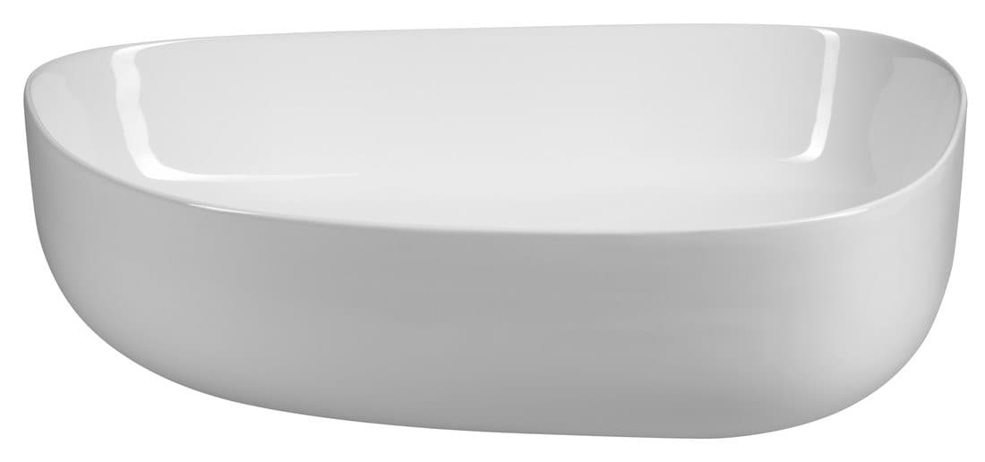 Umywalka ceramiczna nablatowa, 55x42cm, biały