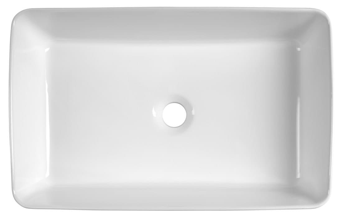 Umywalka ceramiczna nablatowa, 54x33cm, biały