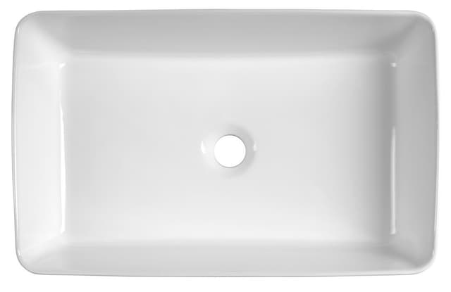 Umywalka ceramiczna nablatowa, 54x33cm, biały