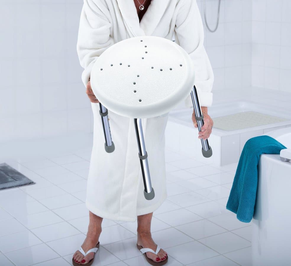 HANDICAP taboret łazienkowy, średnica 45cm, biały