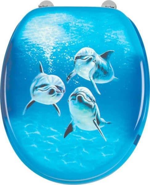 FUNNY deska WC z nadrukiem delfiny