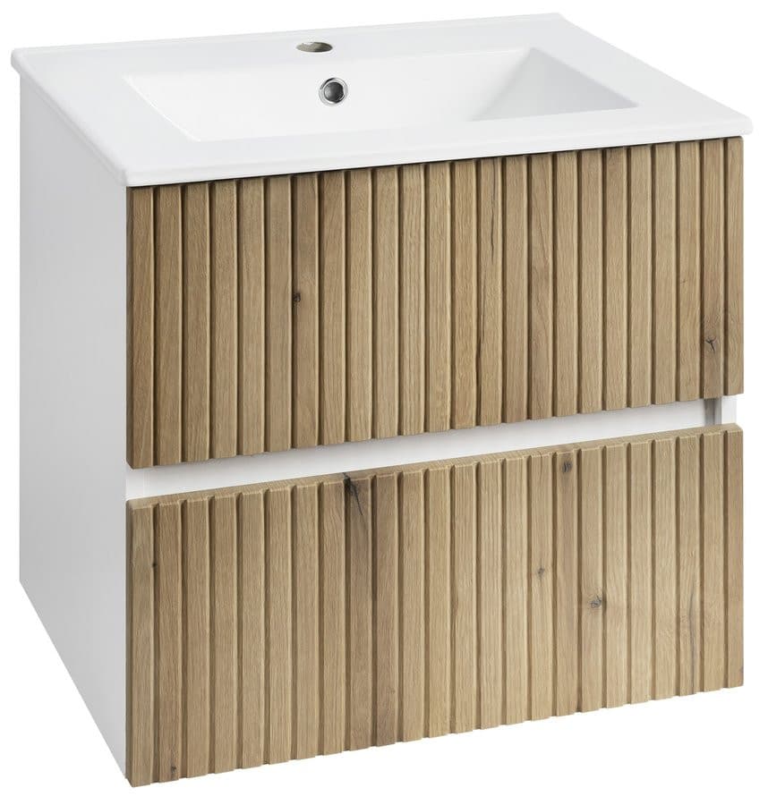 PANEDA STRIP szafka umywalkowa 59,5x55x45,2cm, dąb emporio