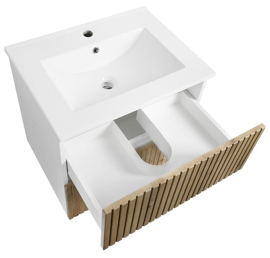 PANEDA STRIP szafka umywalkowa 59,5x55x45,2cm, dąb emporio
