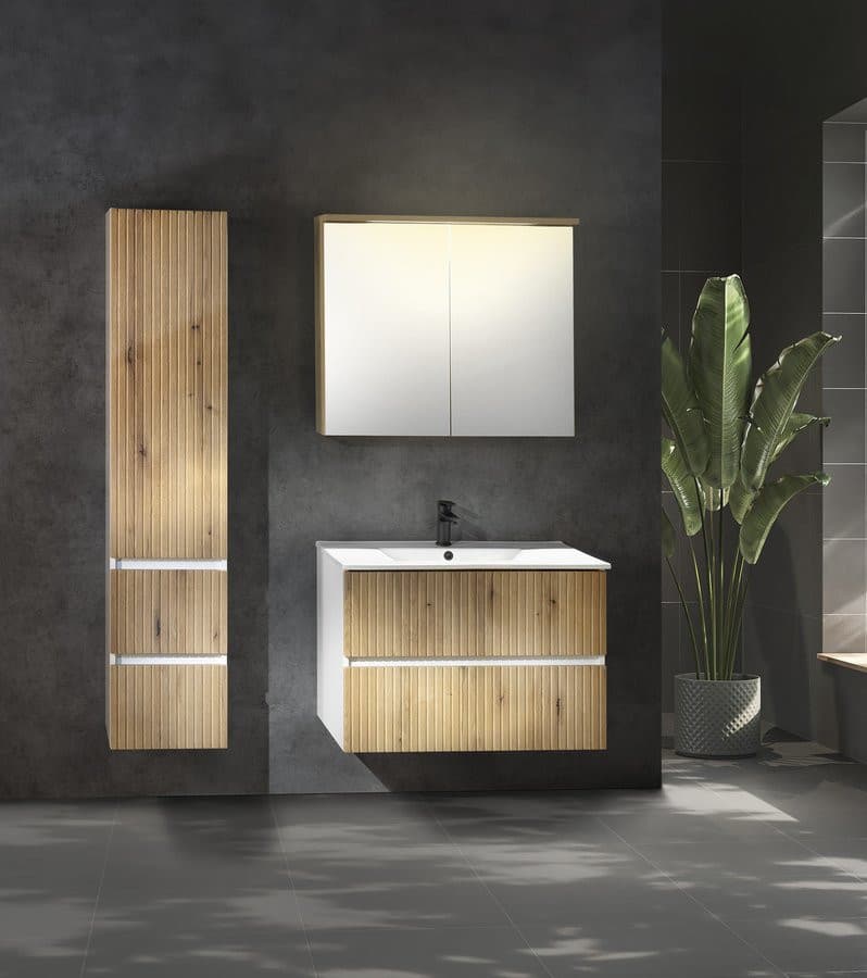PANEDA STRIP szafka umywalkowa 59,5x55x45,2cm, dąb emporio