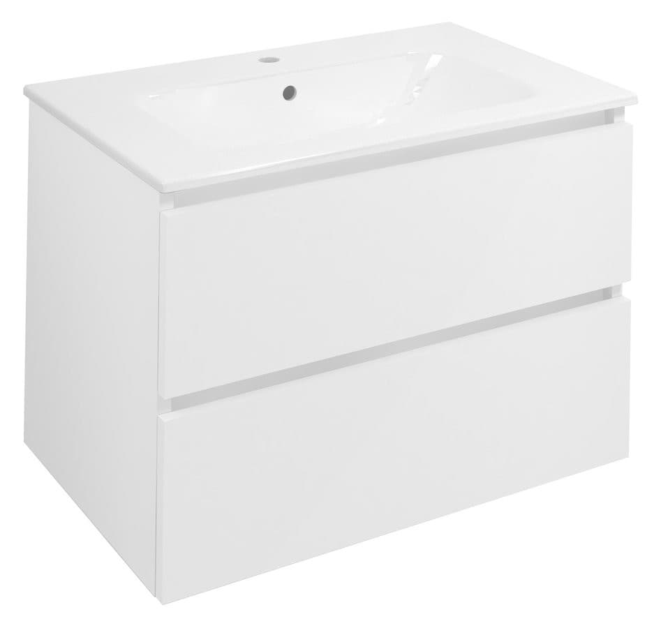 EZARA szafka pod umywalkę 69,8x52x46cm, biały połysk