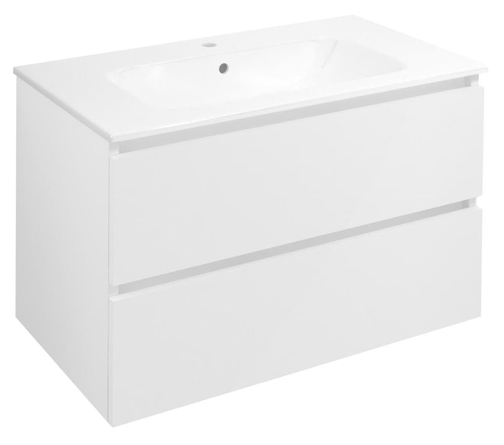 EZARA szafka pod umywalkę 79,8x52x46cm, biały połysk