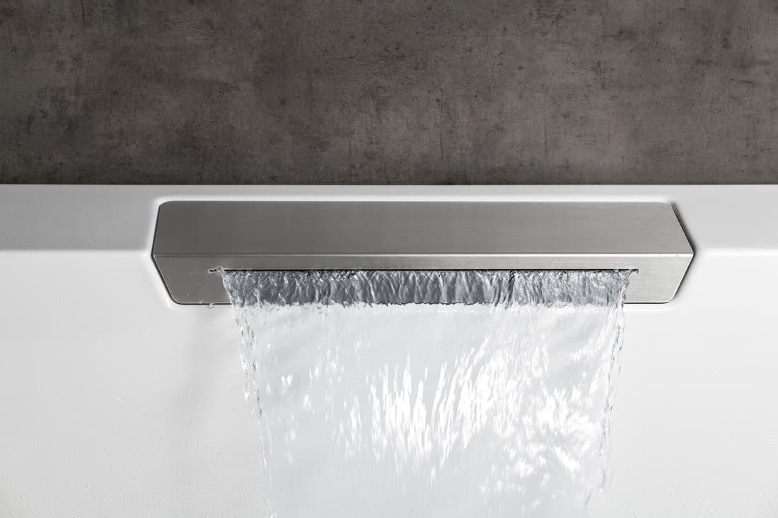 CASCATA wanna prostokątna 185x85x45cm, kaskada biała