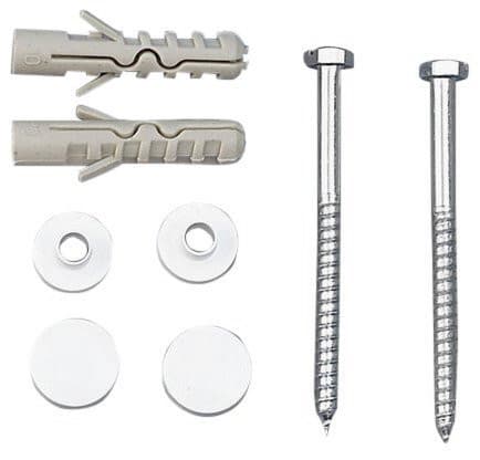 MAK10 komplet do mocowania miski WC, śruba 6,0x80, biały