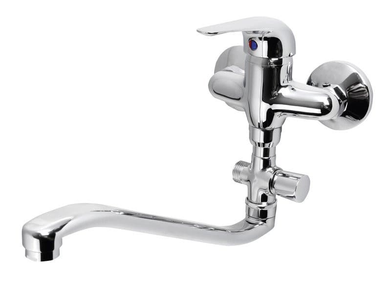 AQUALINE 35 bateria umywalkowa/wannowa ścienna,  chrom
