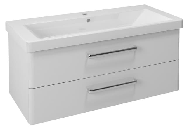 THEIA szafka umywalkowa 101,4x43,5x44,2cm, 2 szuflady, biała