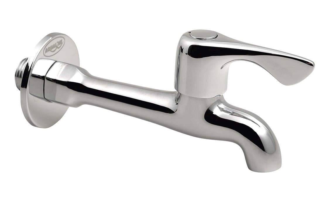 Zawór kulowy ścienny 1/2&quot;, długi, chrom