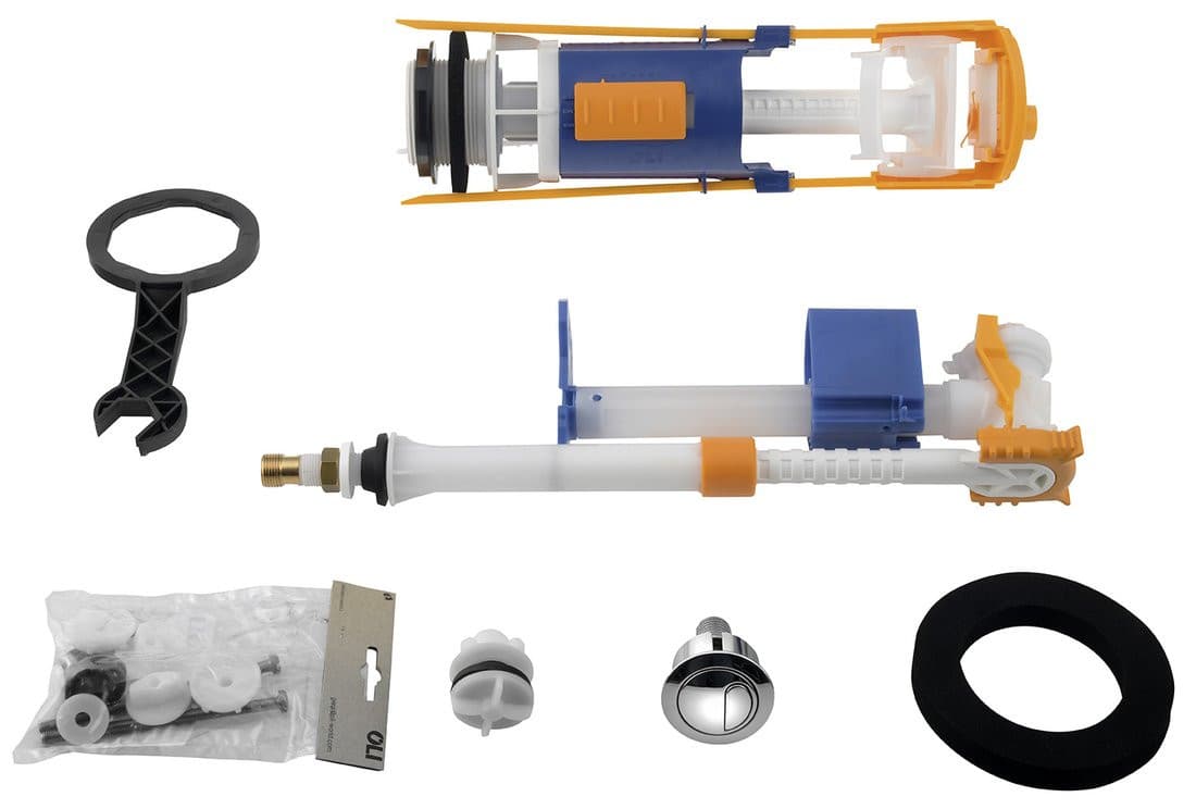 Mechanizm spłukujący, napełnianie od dołu 1/2&quot;, chrom