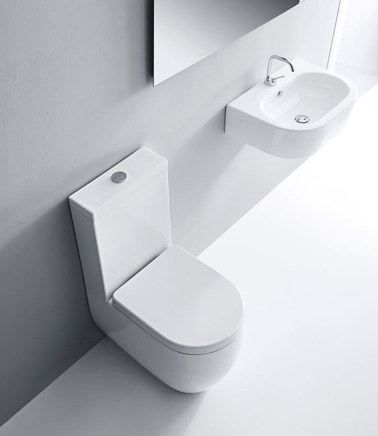FLO- EGO spłuczka do kompaktu WC, biały
