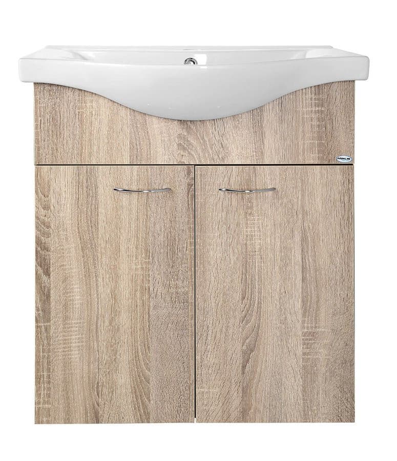 KERAMIA FRESH szafka umywalkowa 60,6x74x34cm, dub platin