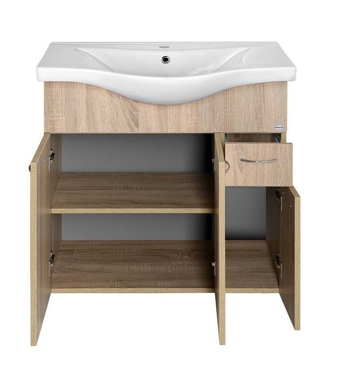 KERAMIA FRESH szafka umywalkowa 74,5x74x34,7cm, dąb platin