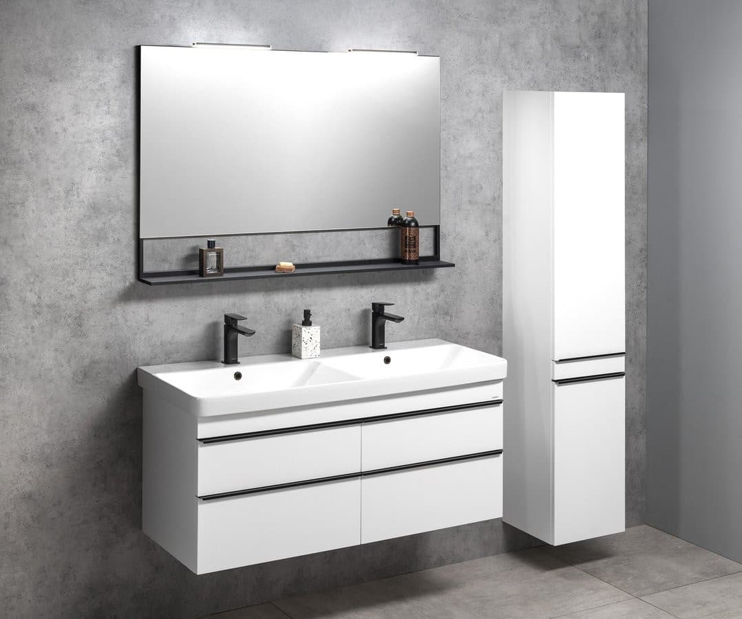 THALIE 120 umywalka meblowa podwójna 120x46cm, biała