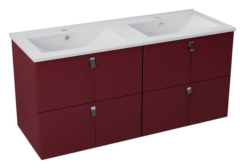 MITRA szafka umywalkowa 121,5x55x46cm, bordo