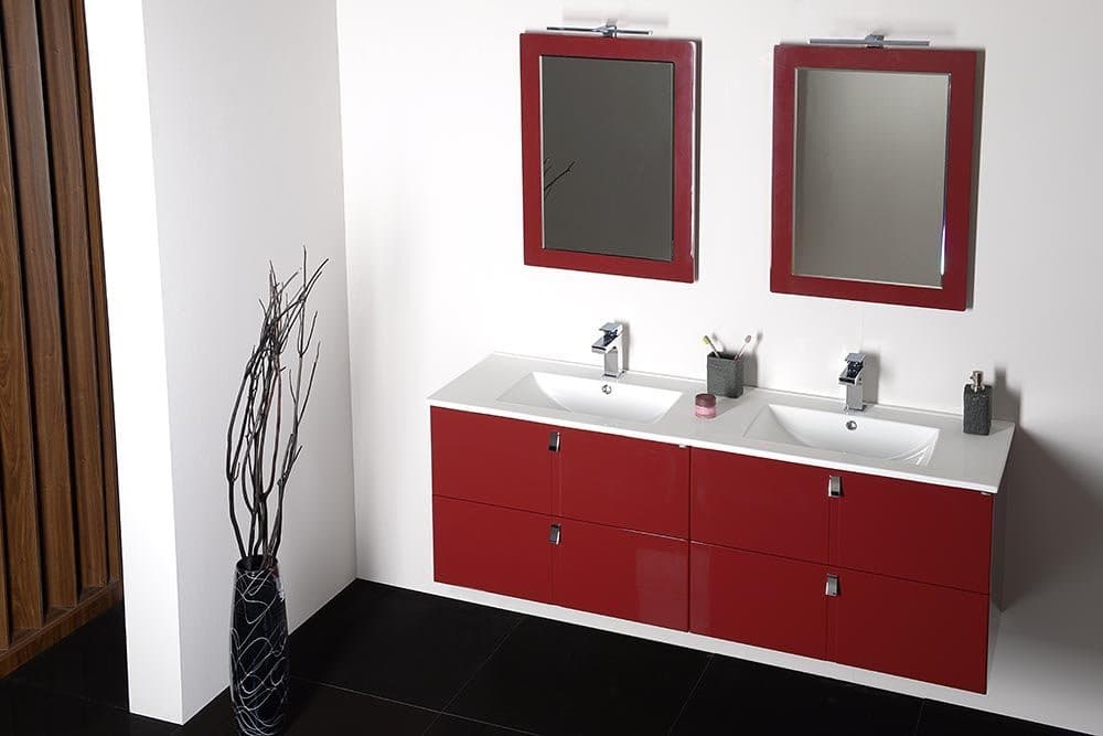 MITRA szafka umywalkowa 121,5x55x46cm, bordo