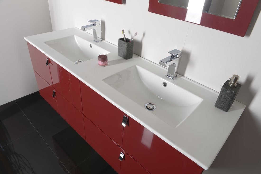 MITRA szafka umywalkowa 121,5x55x46cm, bordo