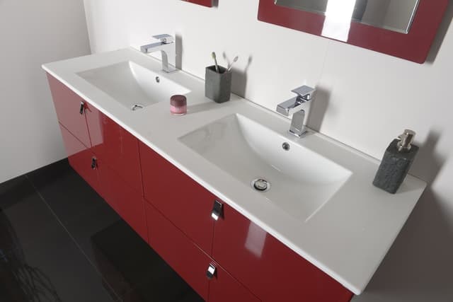 MITRA szafka umywalkowa 121,5x55x46cm, bordo
