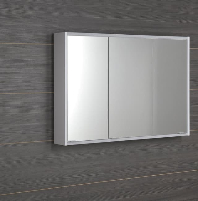 BATU szafka z lustrem 2x LED, 100x71x15cm, biały