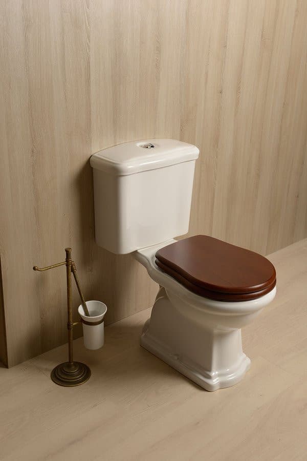 RETRO misa do kompaktu WC 38,5x72cm, odpływ poziomy, biały
