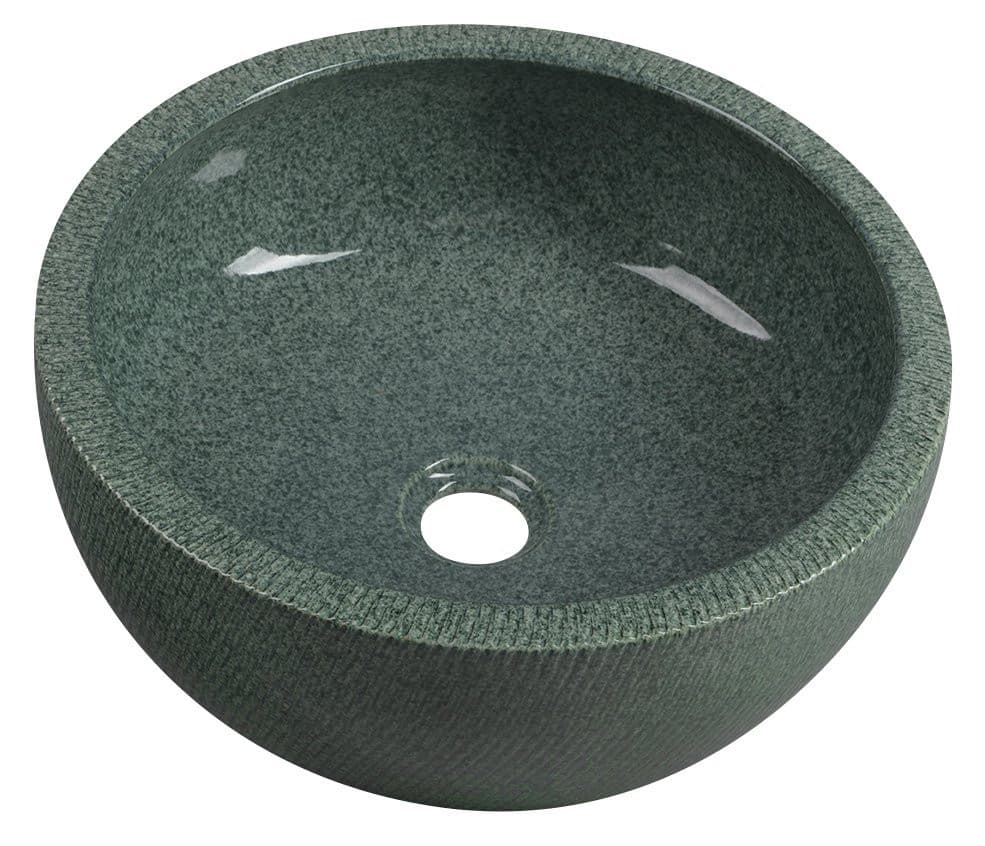 PRIORI umywalka ceramiczna nablatowa Ø 42 cm, zielony