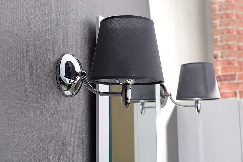HANBO lampa ścienna E27 60W, 230V, IP21, chrom