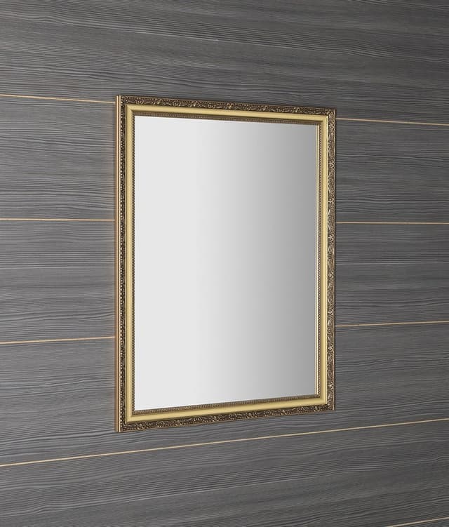 BOHEMIA lustro w drewnianej ramie 68,6x88,6cm, złoto
