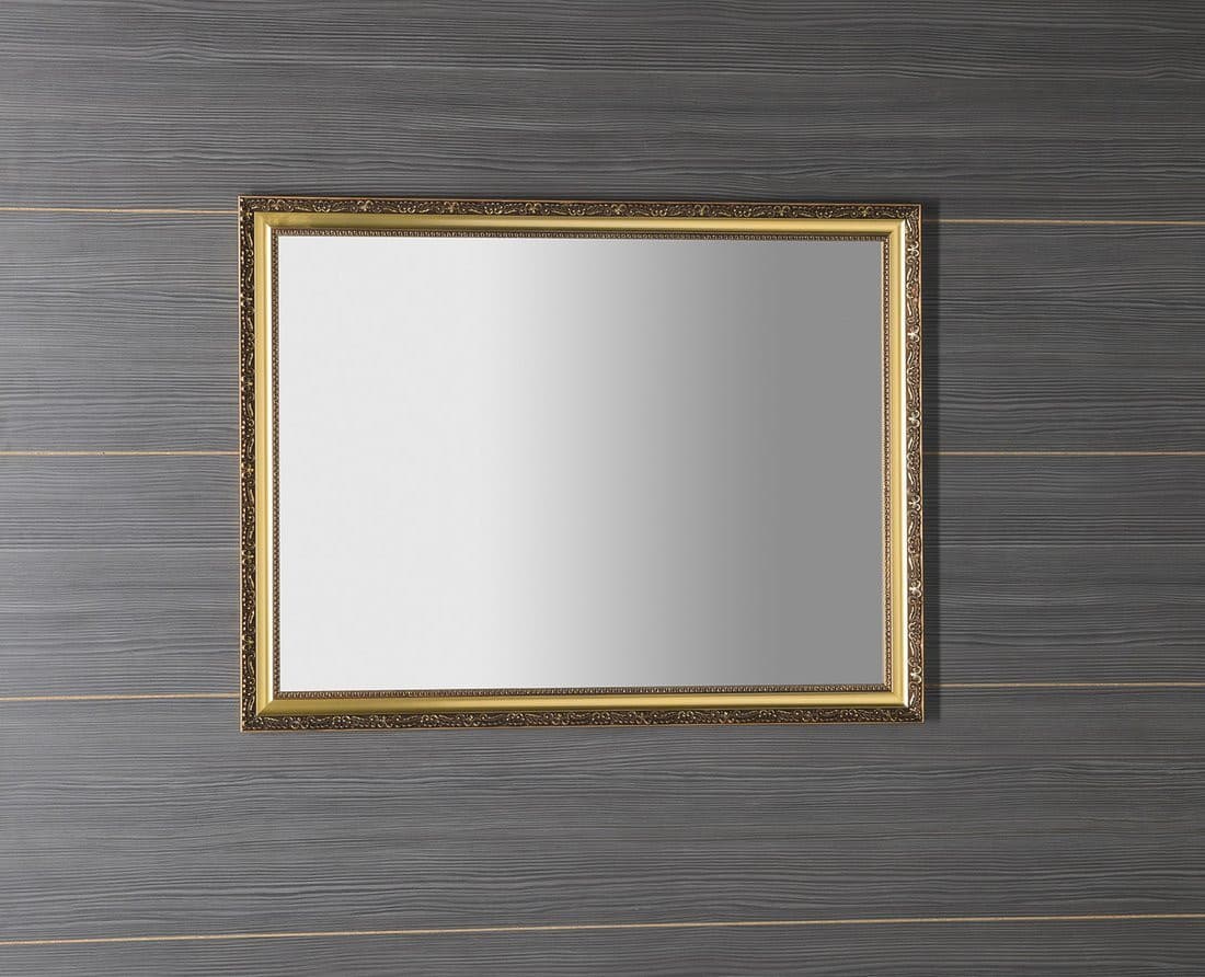 BOHEMIA lustro w drewnianej ramie 68,6x88,6cm, złoto