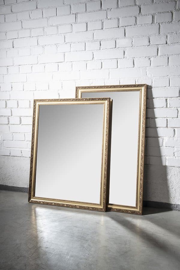 BOHEMIA lustro w drewnianej ramie 68,6x88,6cm, złoto