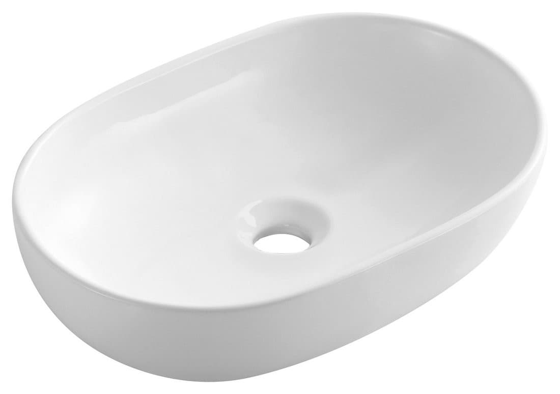 CALEO umywalka ceramiczna nablatowa 60x42cm, biały