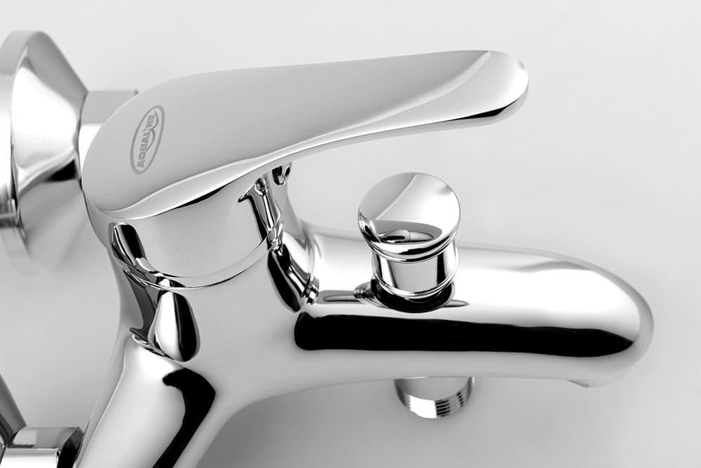 AQUALINE 35 bateria wannowa ścienna, 100mm rozstaw, chrom