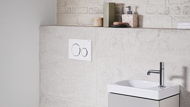 GEBERIT SIGMA20 przycisk spłukujący, biały połysk/chrom