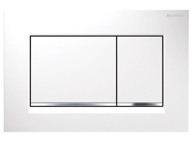 GEBERIT SIGMA30 przycisk spłukujący, biały połysk/chrom