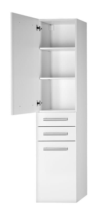 VEGA Szafka wysoka z koszem, 40x184x31cm, biała