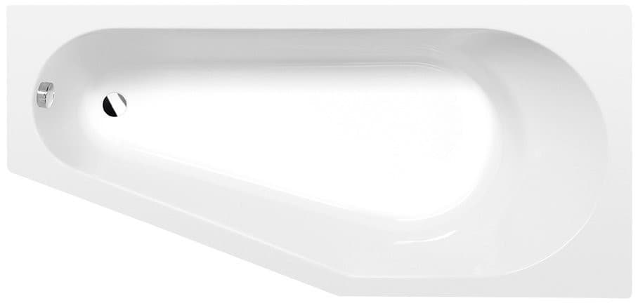 TIGRA wanna asymetryczna 170x80x46cm, prawa, biały