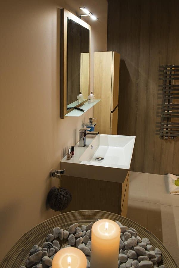 NIROX lustro w ramie 60x80cm, sosna rustykalna