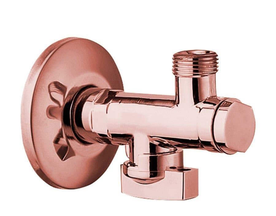 Zawór kątowy 1/2&quot;x 3/8&quot;, różowe złoto