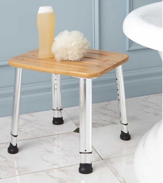 Taboret łazienkowy, bambus
