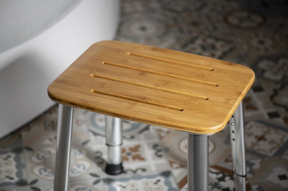 Taboret łazienkowy, bambus