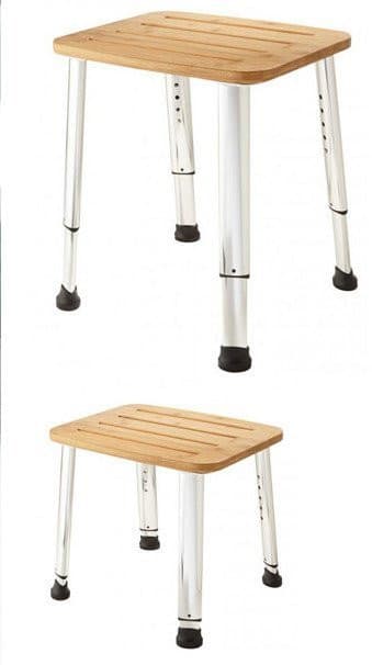 Taboret łazienkowy, bambus