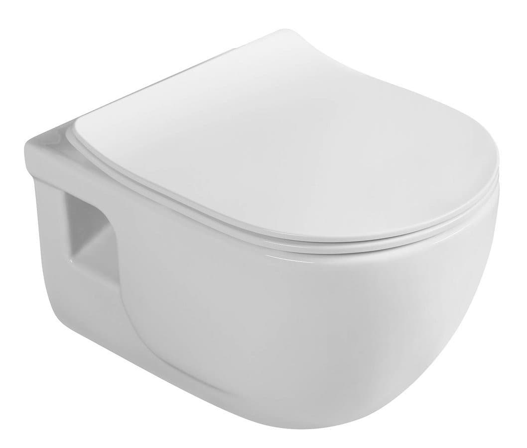 BRILLA WC wiszące, Rimless, 36,5x53cm, biały