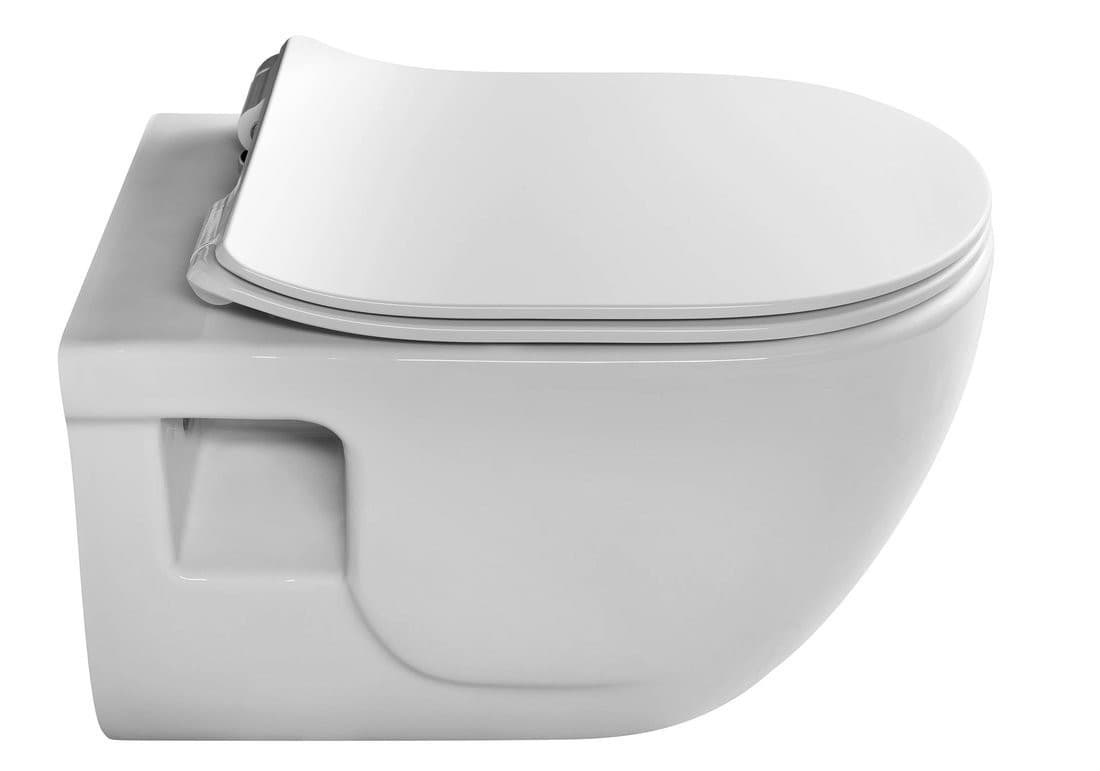 BRILLA WC wiszące, Rimless, 36,5x53cm, biały