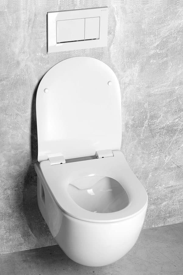 BRILLA WC wiszące, Rimless, 36,5x53cm, biały