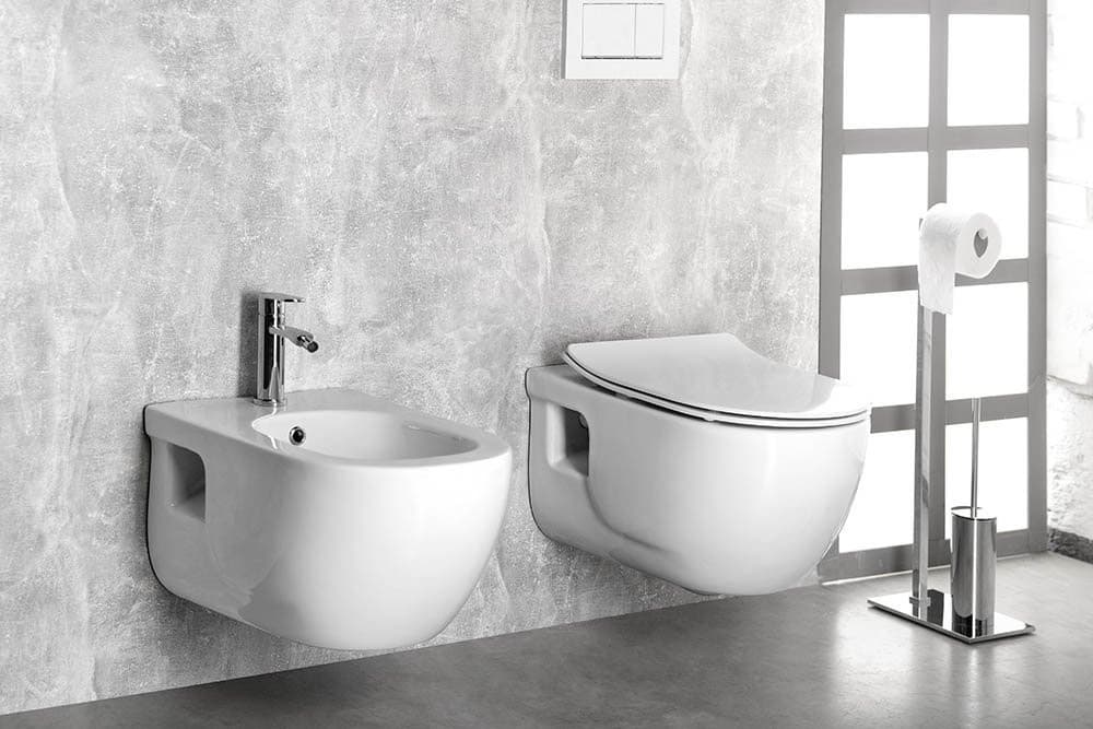 BRILLA WC wiszące, Rimless, 36,5x53cm, biały