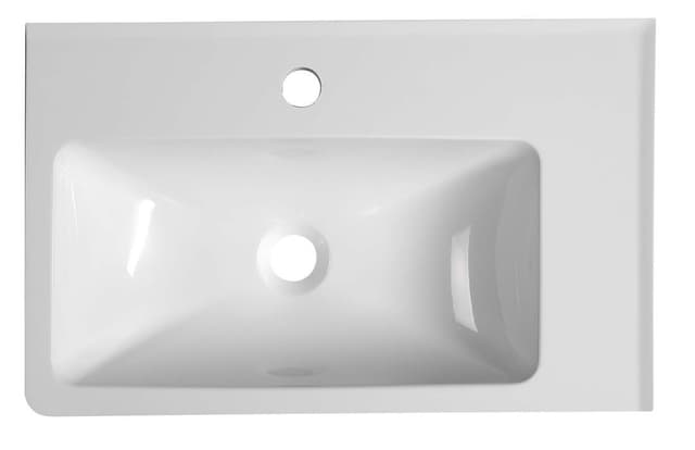 ARANA umywalka kompozytowa 56x35cm, biała, prawa