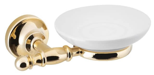 PERLA mydelniczka ceramiczna, złoto