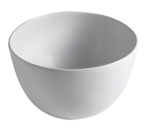 DOME umywalka ceramiczna nablatowa wysoka, Ø 45,5cm, biały